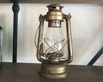 lanterne en verre d’or vintage