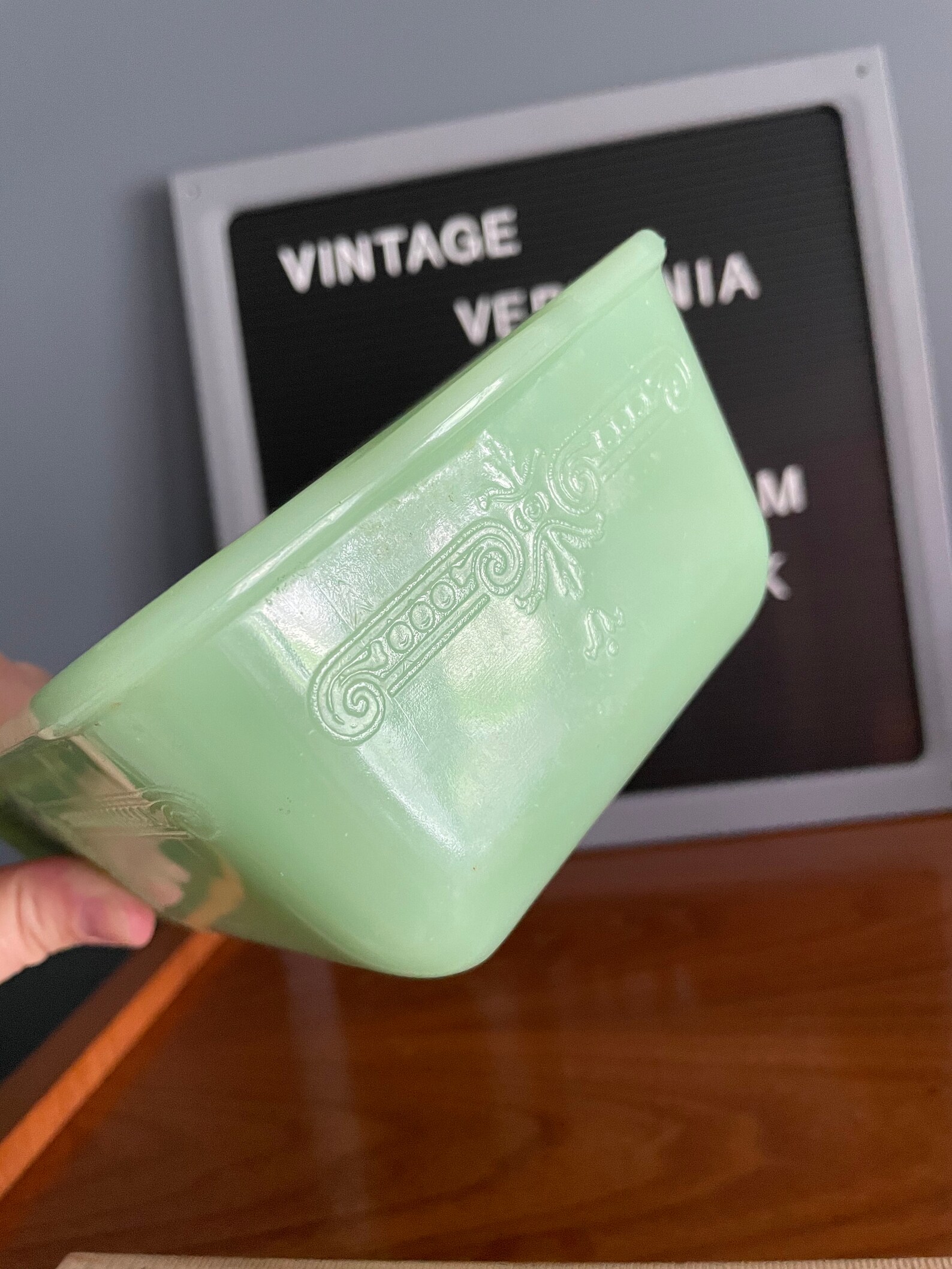 Vintage Jadeite Loaf Pan With Lid Fire King Philbe Etsy