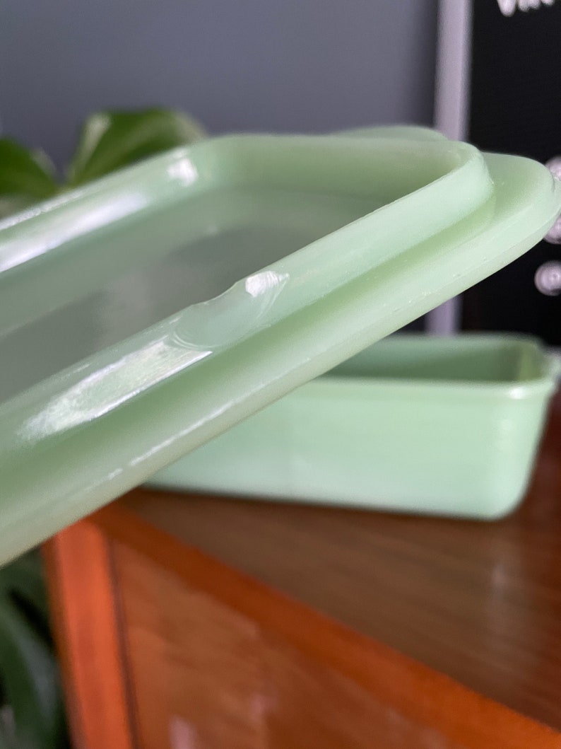 Vintage Jadeite Loaf Pan With Lid Fire King Philbe Etsy
