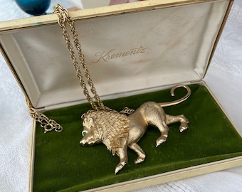 collier vintage Park Lane Lion Pendentif