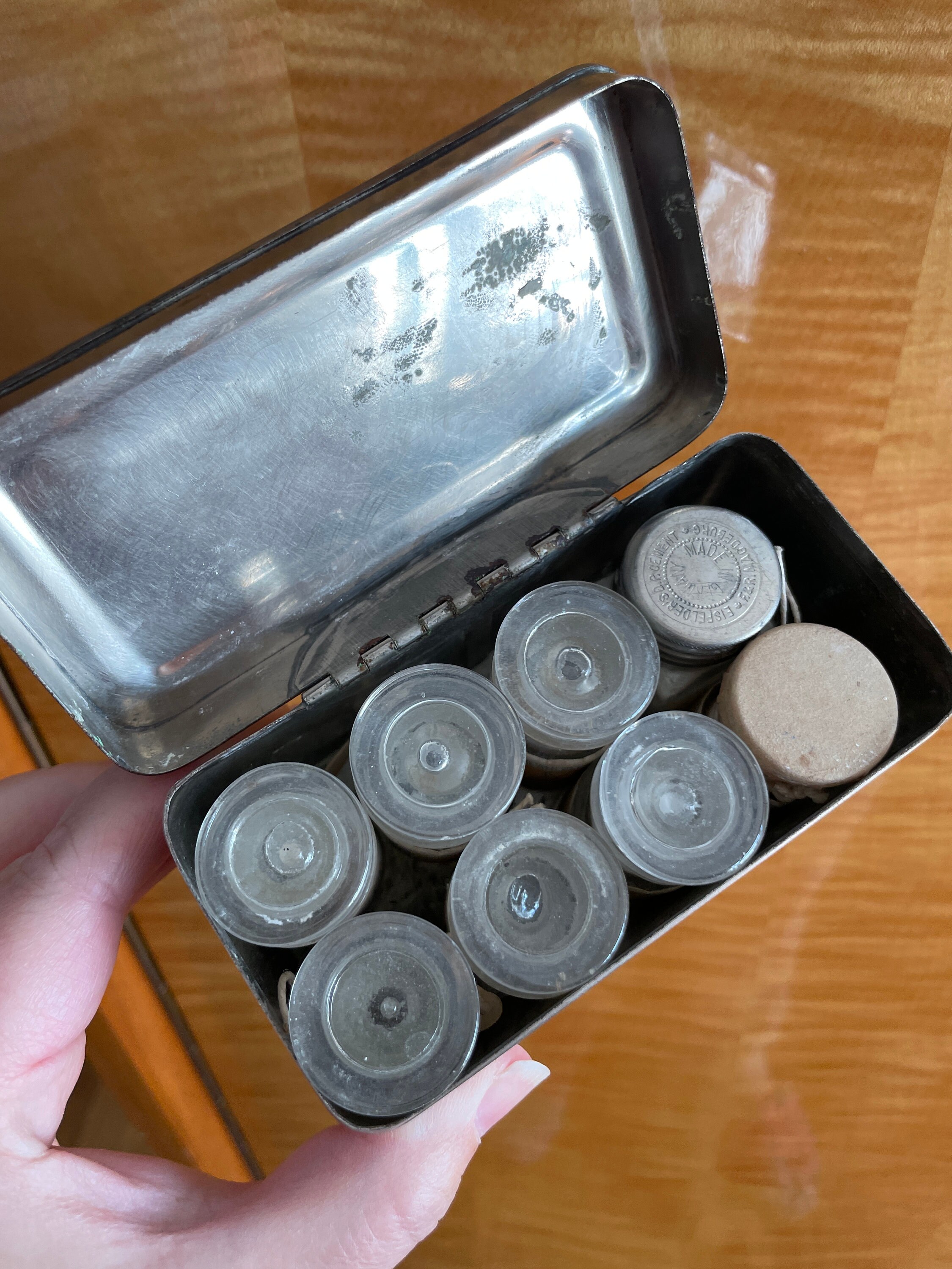 RARE Antique Dentist Box With German Glass Jars Etsy