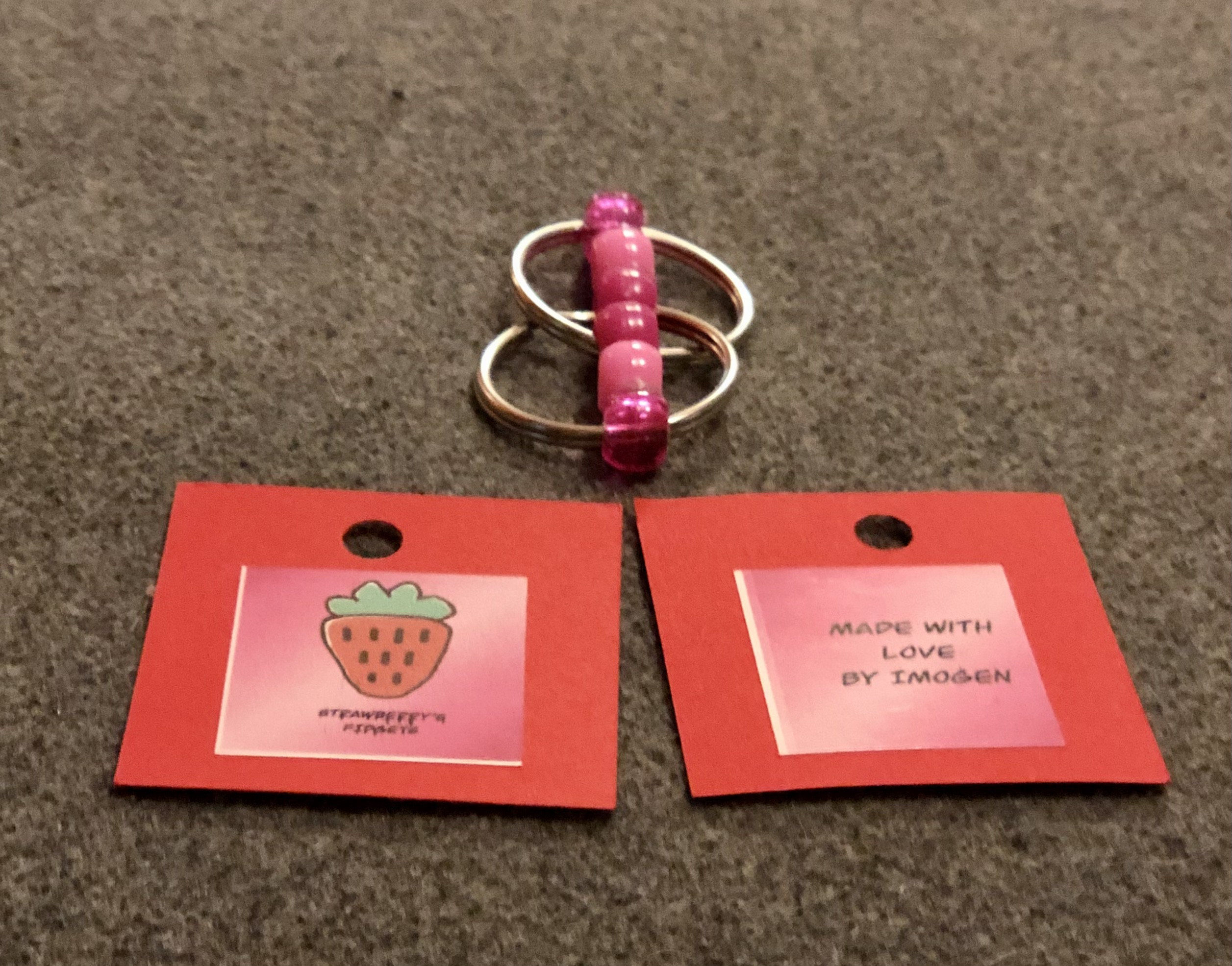 Fidget Toys Rings Pink Multi Etsy UK