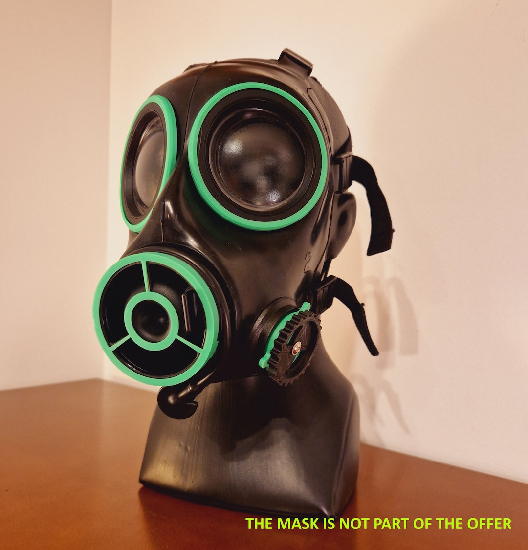 【美品】Avon FM12 ガスマスク ツイン/デュアルタイプ (バッグ付き) Avon FM12 Gas Mask Respirator Twin Port Commander PSM 2 x