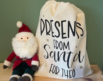 Personalised Christmas gift bag | Personalised cotton gift bag | canvas sack | Christmas presents