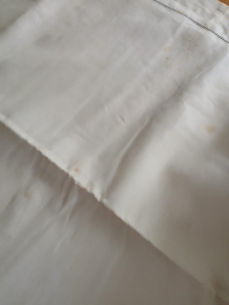 Used Linen Unused Vintage French Pure Linen Bed Sheet. New Old Stock Pure Linen ...
