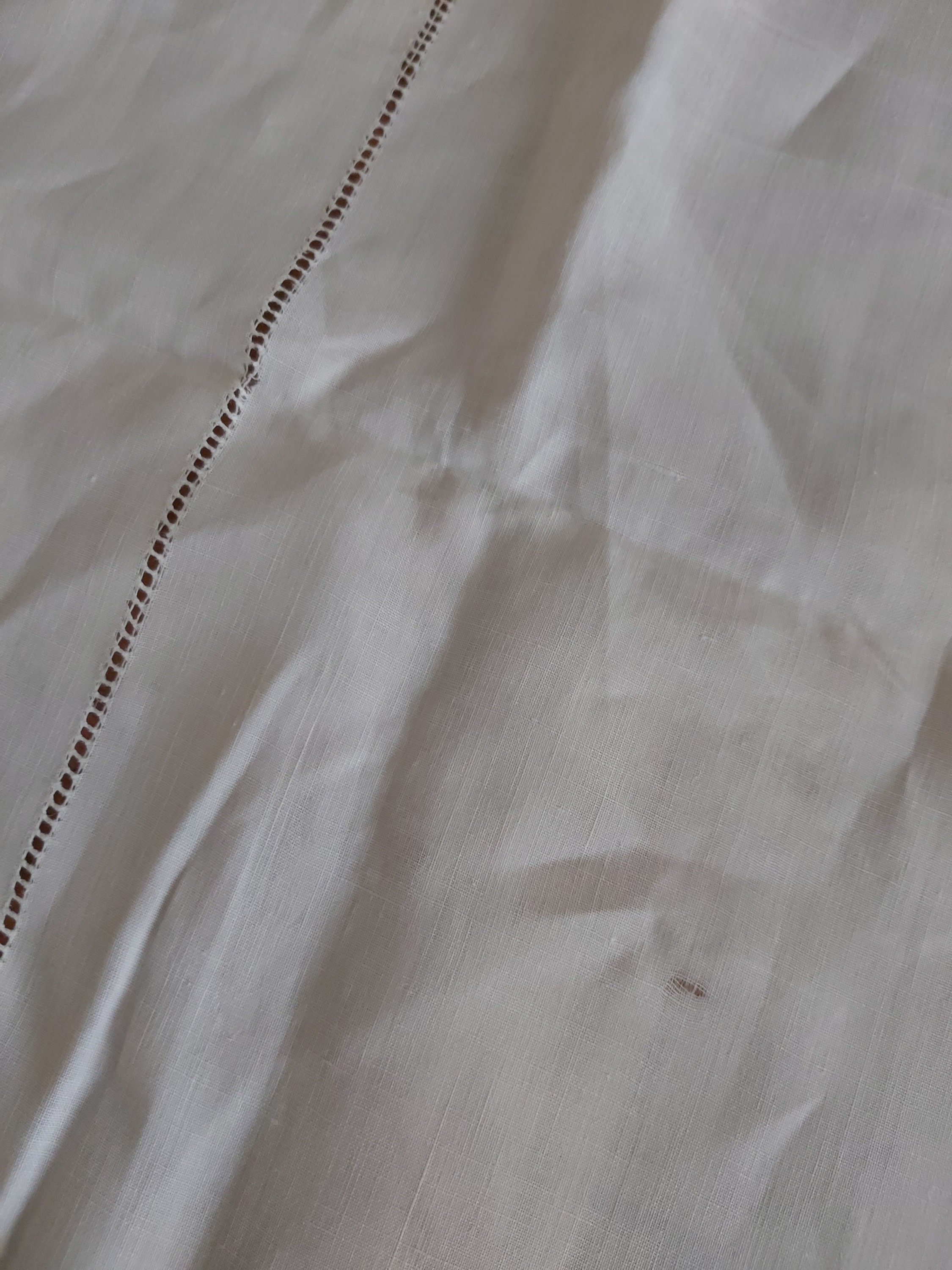 7 Metres of Handmade Lace on an Embroidered Monogram Panel of Pure ...