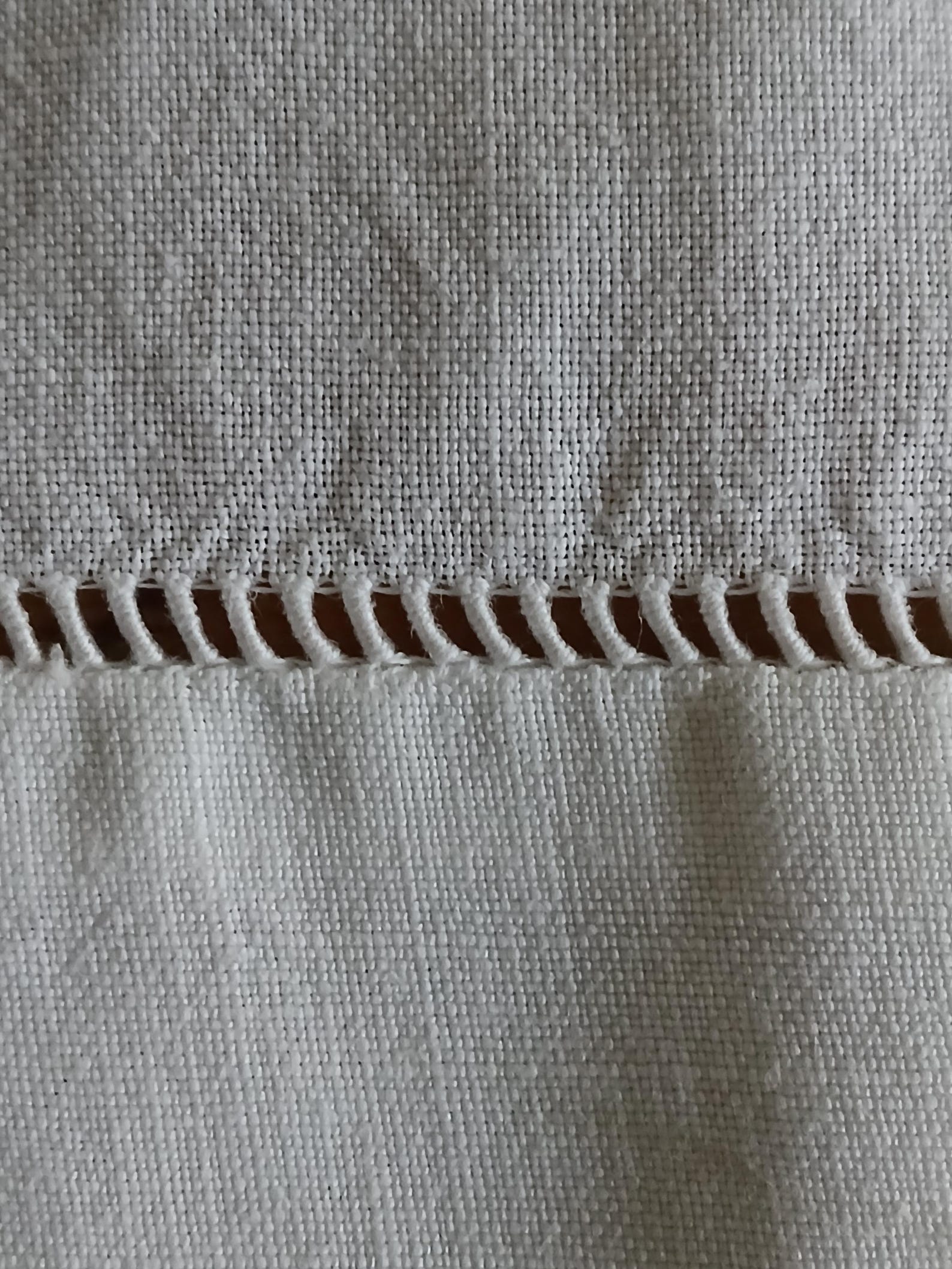 Monogram Panels - Vintage Pure Linen Hand Embroidered Sheet Top - off ...