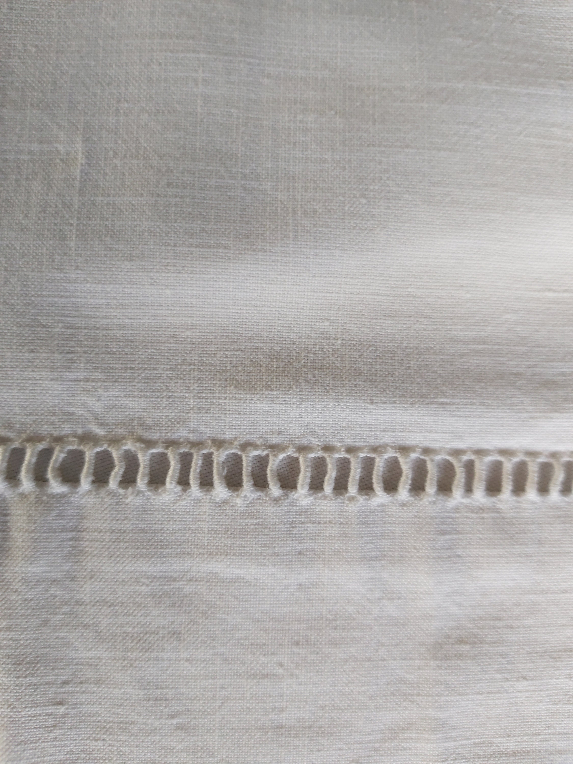 Monogram Panels Vintage French Linen Metis Sheet Tops off Cuts With ...