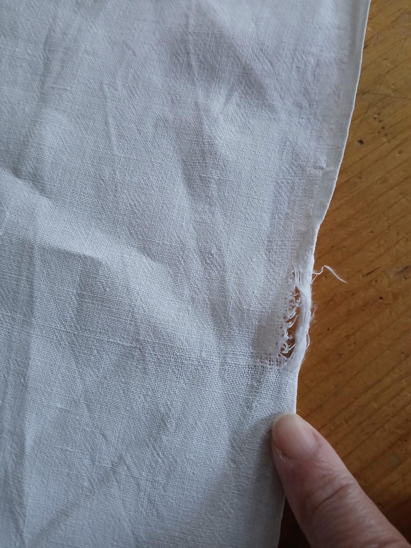 Monogram Panels - Vintage Pure Linen Hand Embroidered Sheet Top - off ...