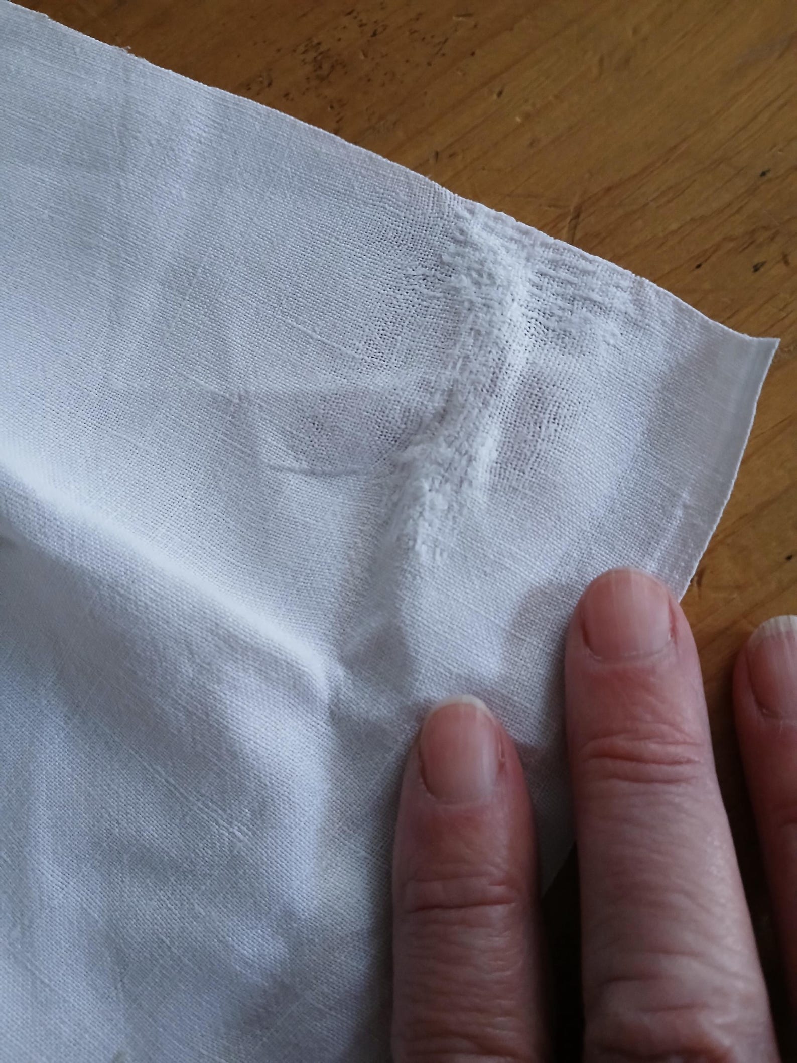 Monogram Panels - Vintage Pure Linen Hand Embroidered Sheet Top - off ...