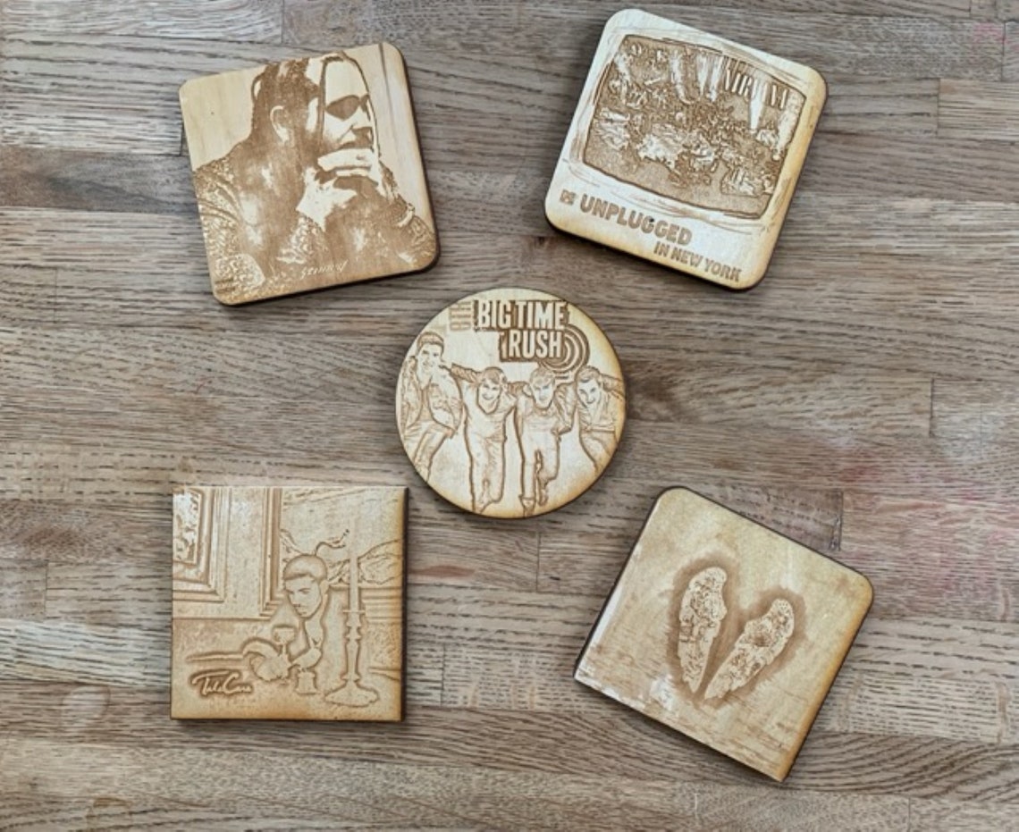 Custom Album Cover Coasters Music Coasters Personalized Etsy