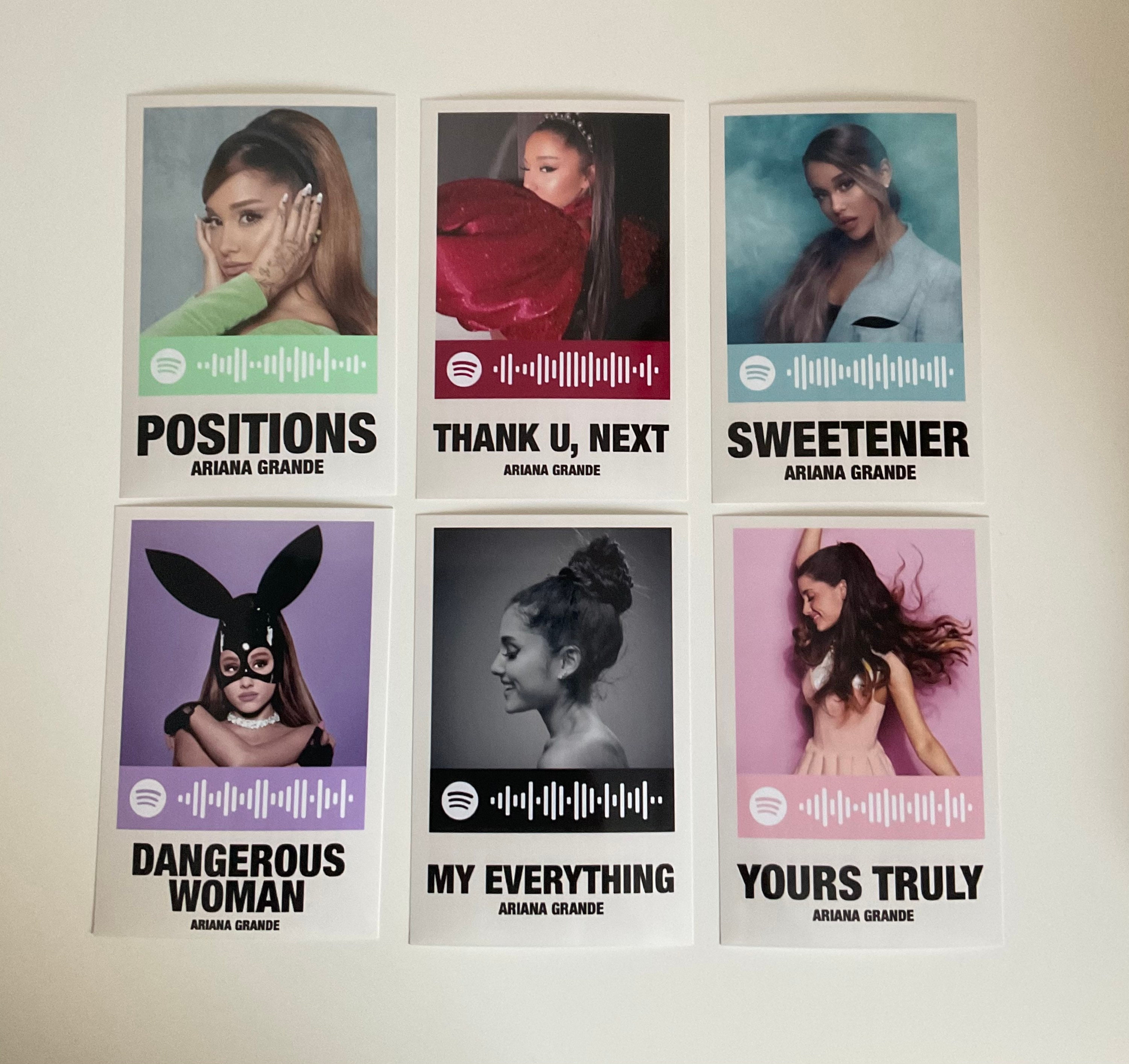 Ariana Grande 6 Albums Spotify Poster Prints Etsy