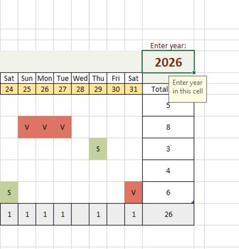 Employee Absence Schedule | Point Tracker | Editable Excel Template | HR Vacation & Sick Leave Planner | Monthly and Annual Tracker image 9