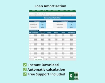 Automatic Loan Amortization Calculator Template Excel – Track Payments & Interest