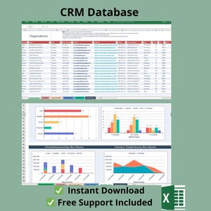 Kalkylblad för kundrelationsdatabas | CRM Excel-mall Kund | Kontaktorganisatör Småföretags-CRM, Excel-spårning för potentiella kunder