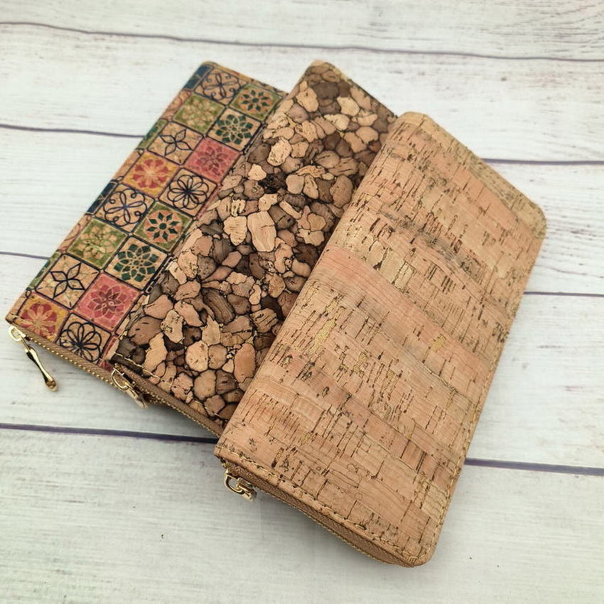 Ork Wallet Style Zipper Real Cork Leather Wallet Wholesale