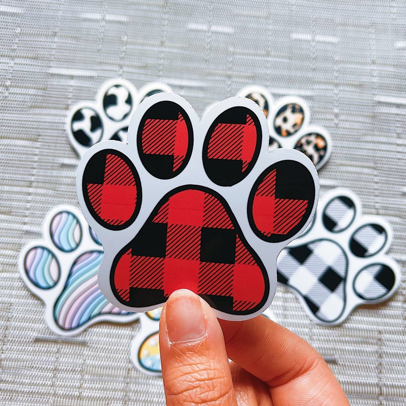 Paw Print Stickers Dog Sticker Pack Etsy