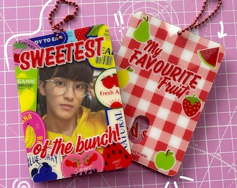 Sweetest of the bunch fruit market kpop photocard holder keyring (IN STOCK)
