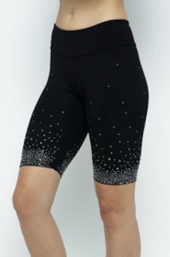 Black Rhinestone Capris 