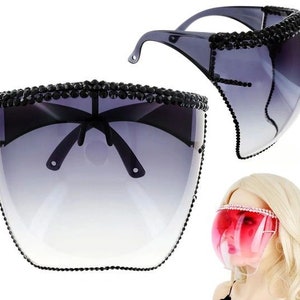 Rhinestone Face Shields