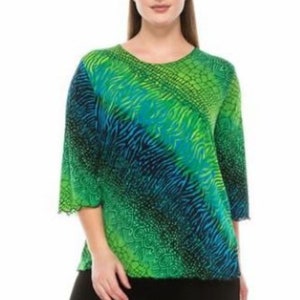3/4 sleeve round neck top
