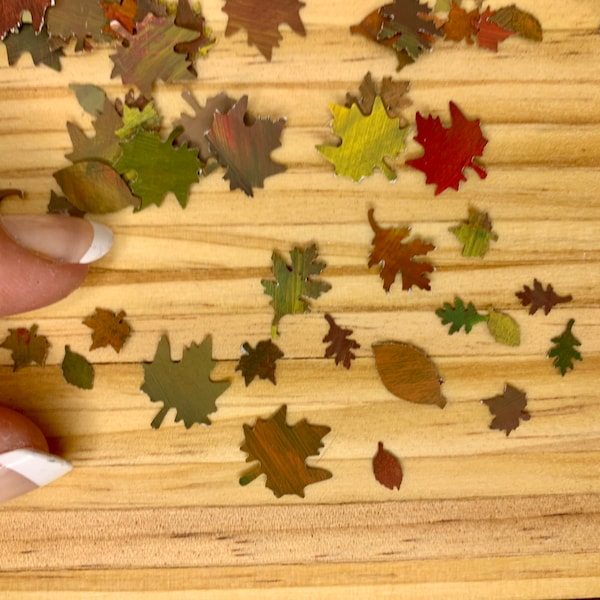 Miniature dollhouse fall leaves, colorful leaf variety, mix of dollhouse fall leaves for landscaping fall,Thanksgiving, Halloween