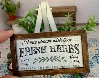 Dollhouse miniature 1:12 Rosemary and sage Spices Dollhouse miniature 1:12 Rosemary and sage Spices