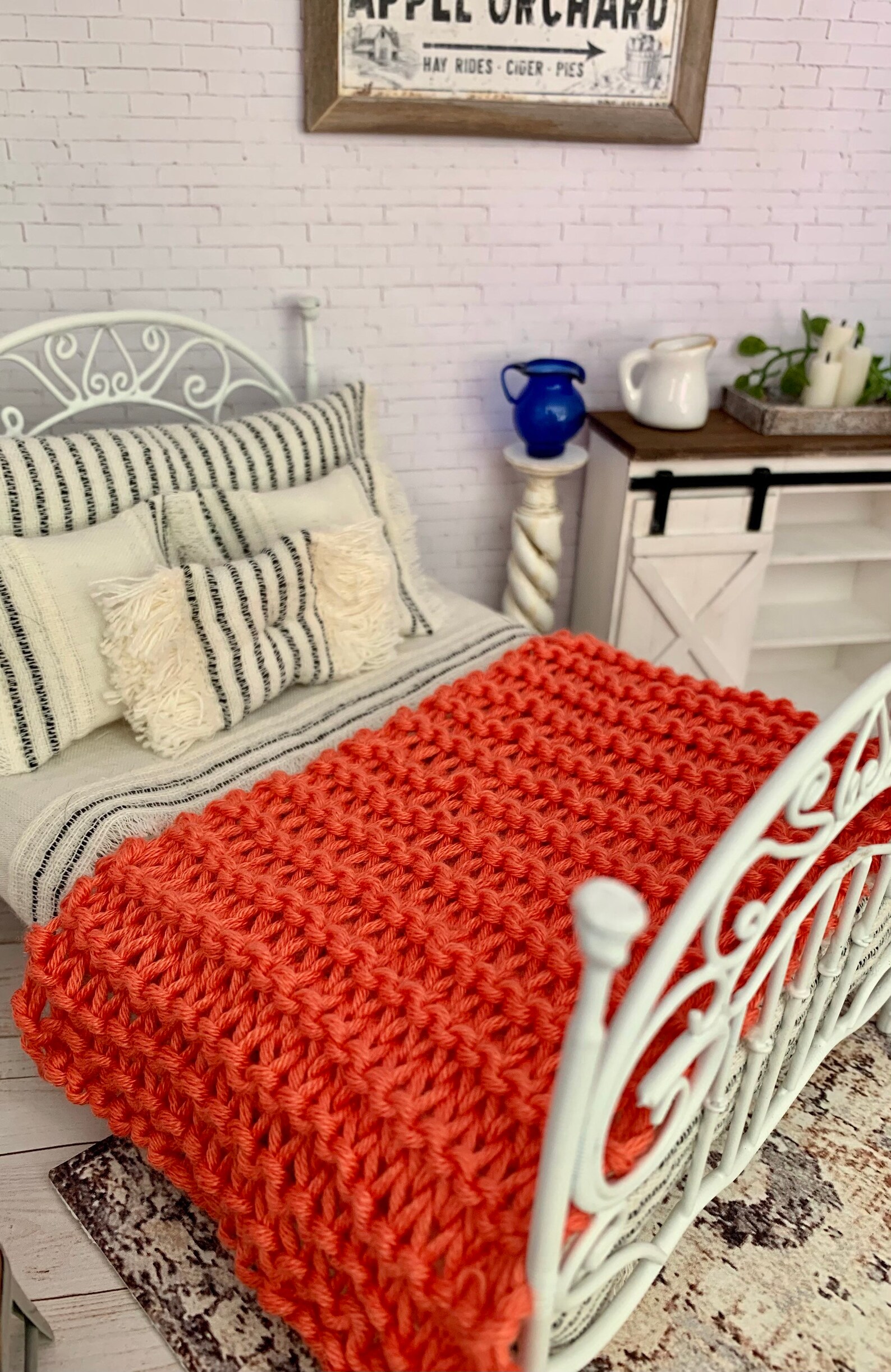 Miniature Dollhouse knitted blankets scale 112 miniature Etsy