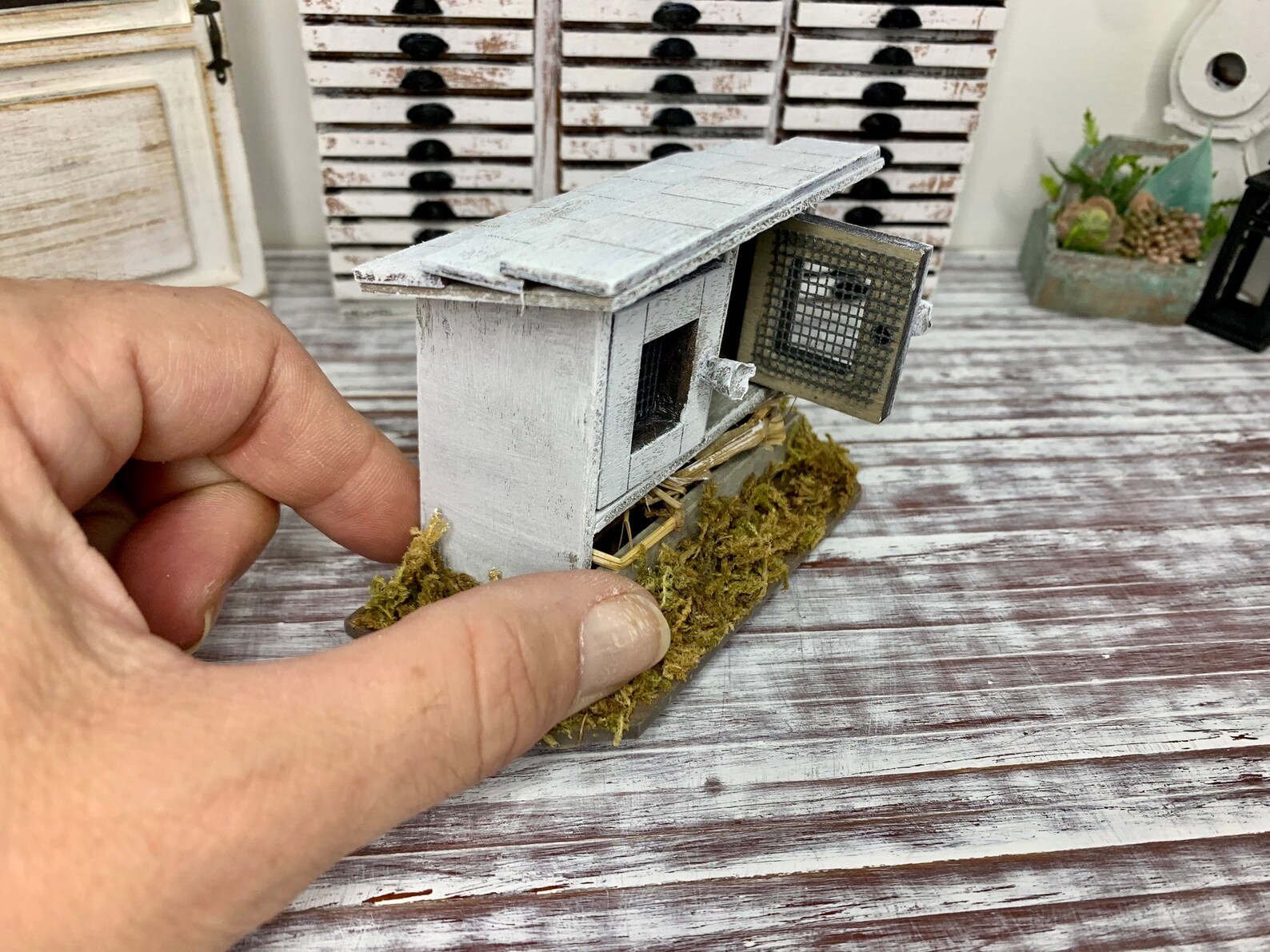 Miniature Dollhouse Chicken Coop or Chicken House Dollhouse Etsy