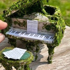 Miniature dollhouse Eras tour mini piano, concert keepsake, folklore
