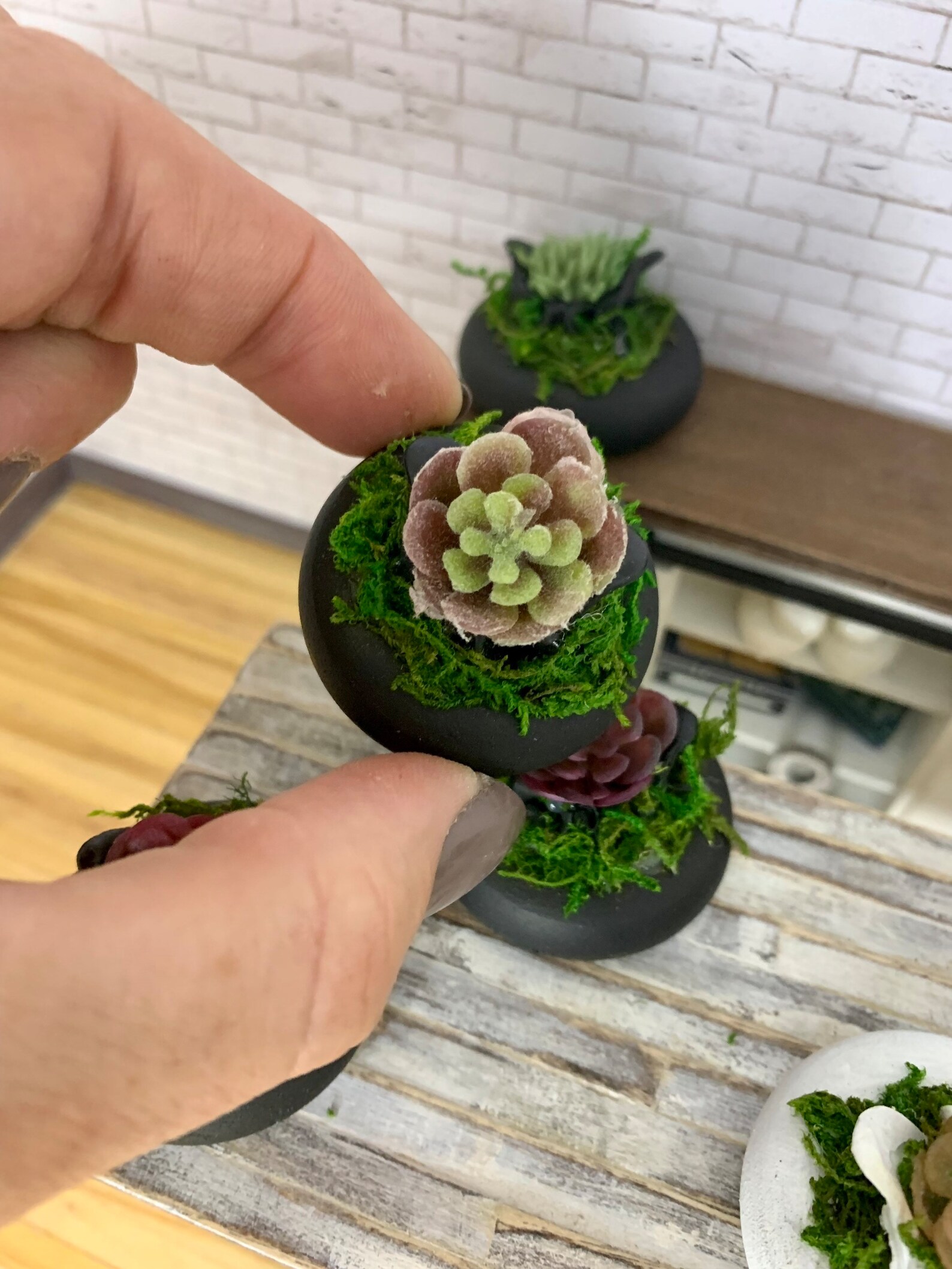 Miniature Dollhouse Planters Filled With Flowers in a Skeleton Etsy