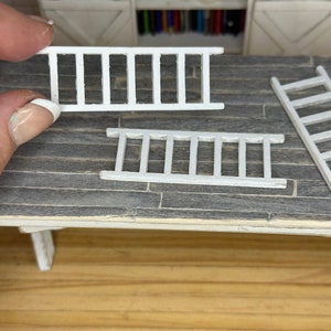 Miniature dollhouse decorative ladder