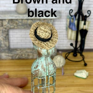 Miniature dollhouse hats, handmade mini hats
