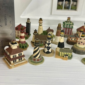 Miniature lighthouses, Lenox thimble lighthouses, sold individually, as is