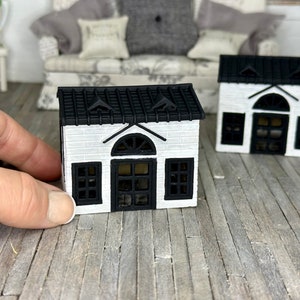 Miniature dollhouse dollhouse, a dollhouse for a dollhouse, Black and White