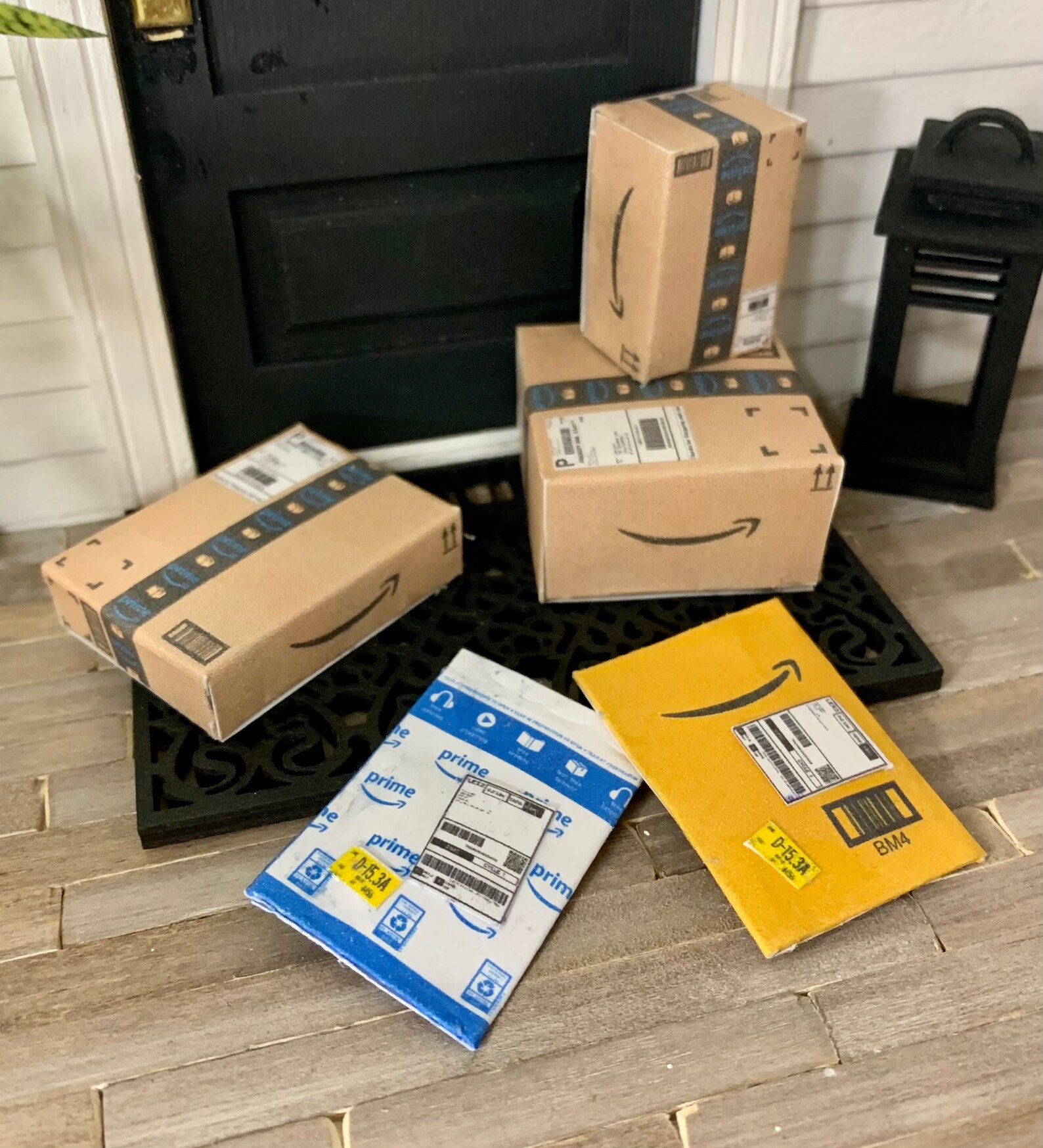 Miniature dollhouse Amazon shipping packages miniature mail Etsy