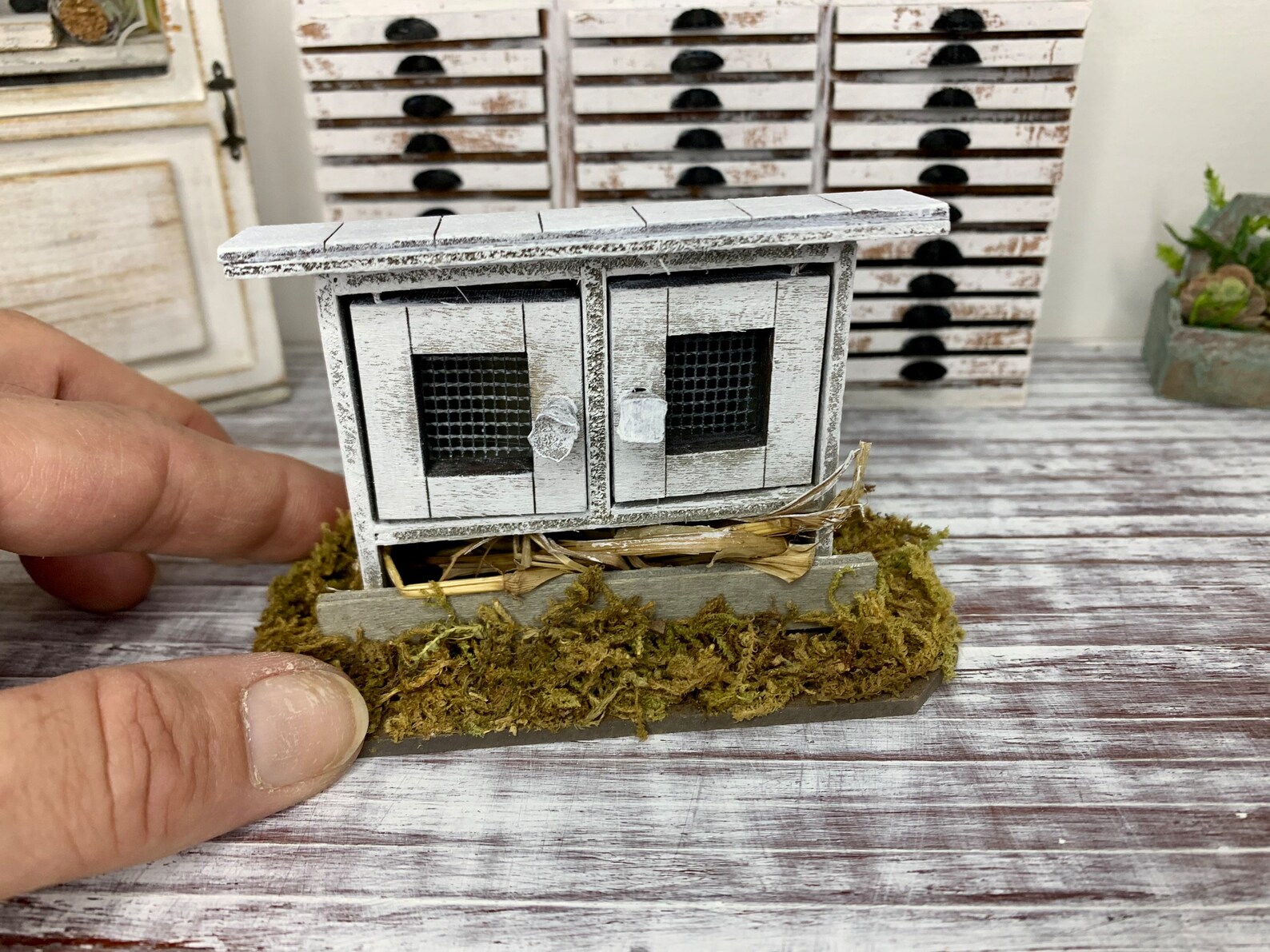 Miniature Dollhouse Chicken Coop or Chicken House Dollhouse Etsy