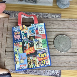 Miniature toy bags, Disney bags, Zuru Mini Brands bags/accessories, Toy Story, Princess, Minnie Mouse, mini paper gift bags