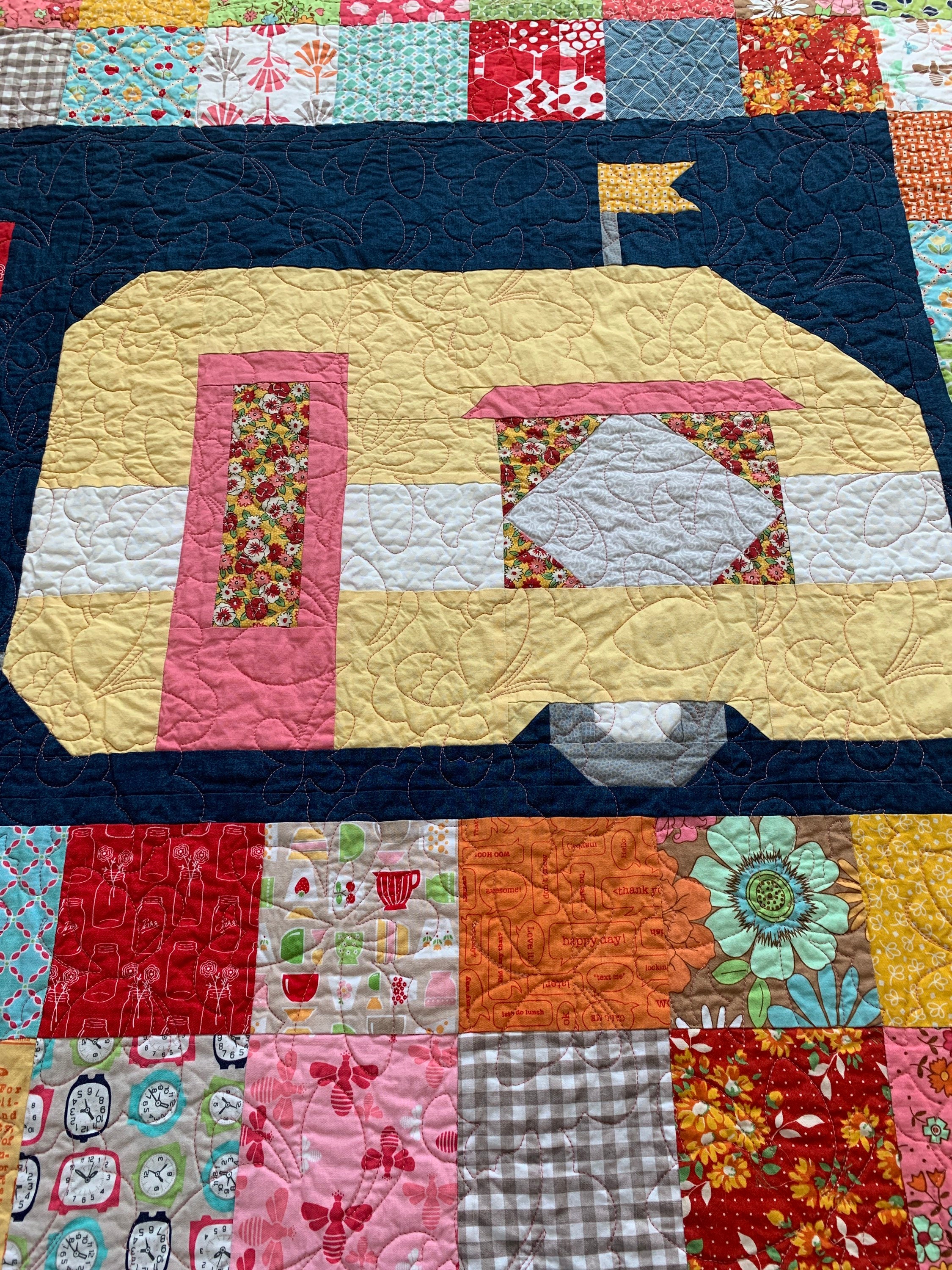 Lori Holt Vintage Camping quilt homemade Etsy