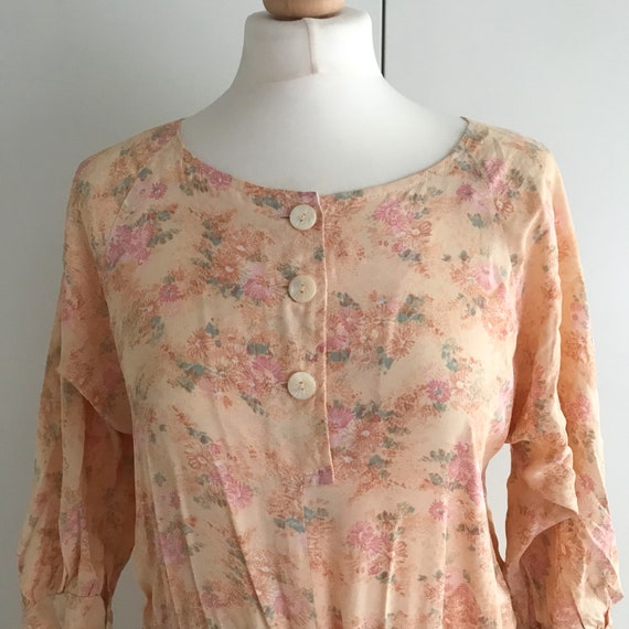 VINTAGE Floral Dress Size M/L - image 2