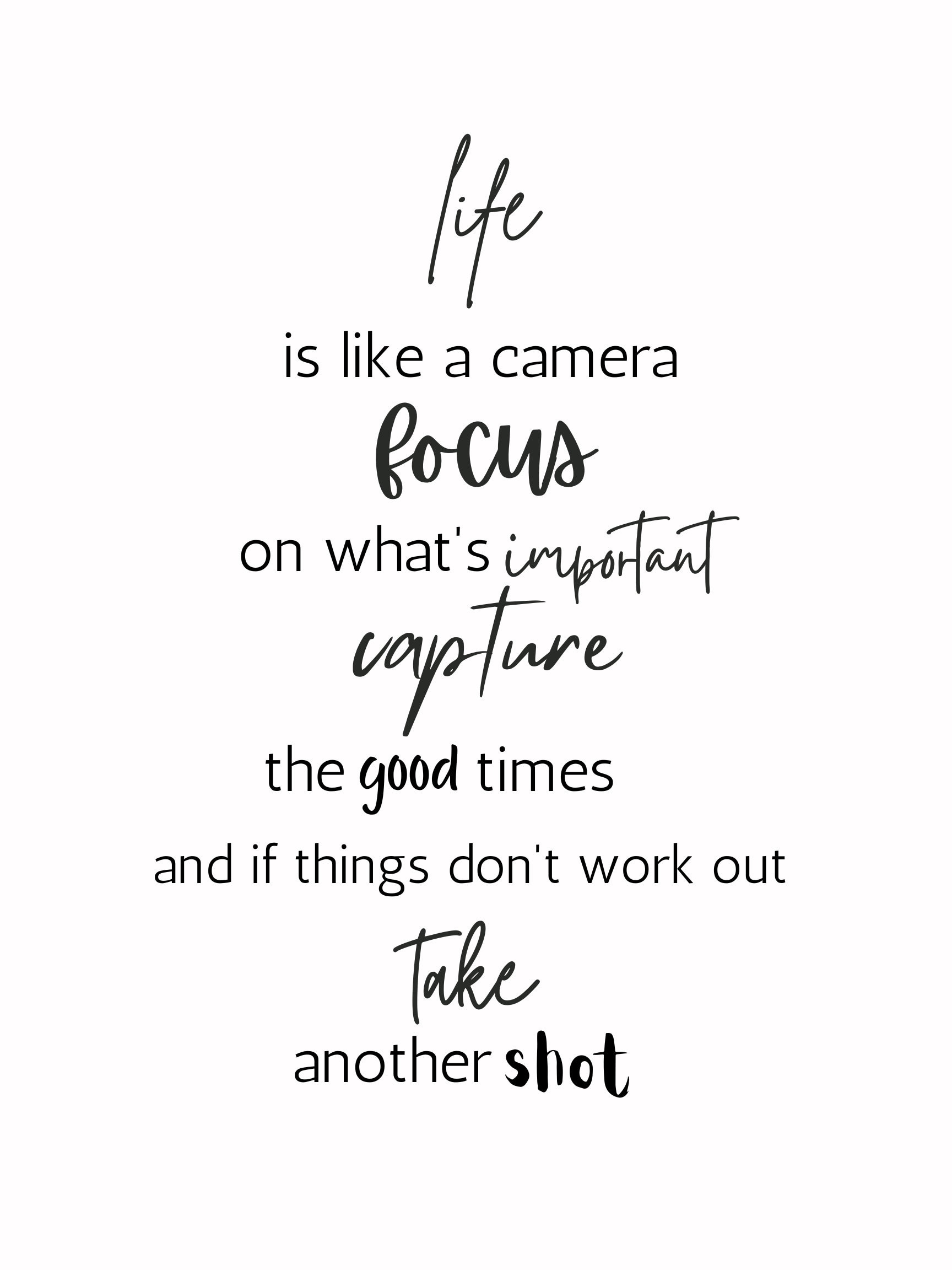 Life is Like a Camera Custom Wall Art Etsy