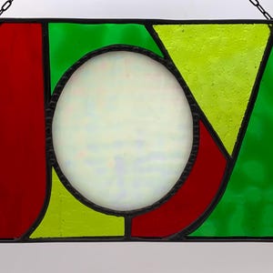 Stained Glass 'Joy' Suncatcher - Handmade Window Decor