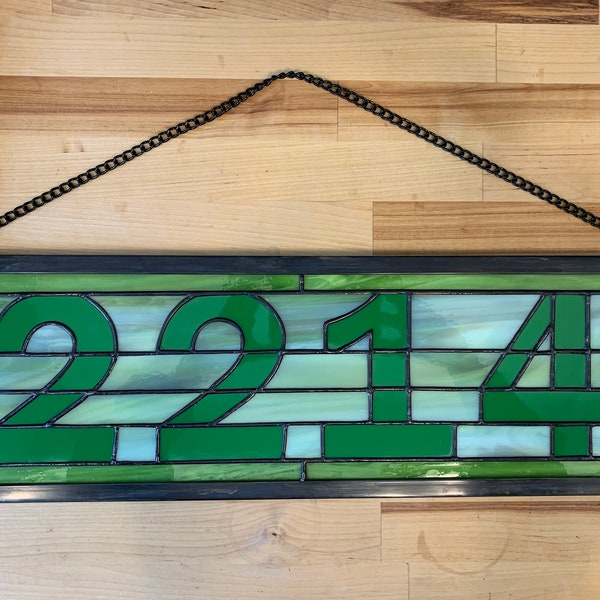 Stained Glass Numbers Etsy