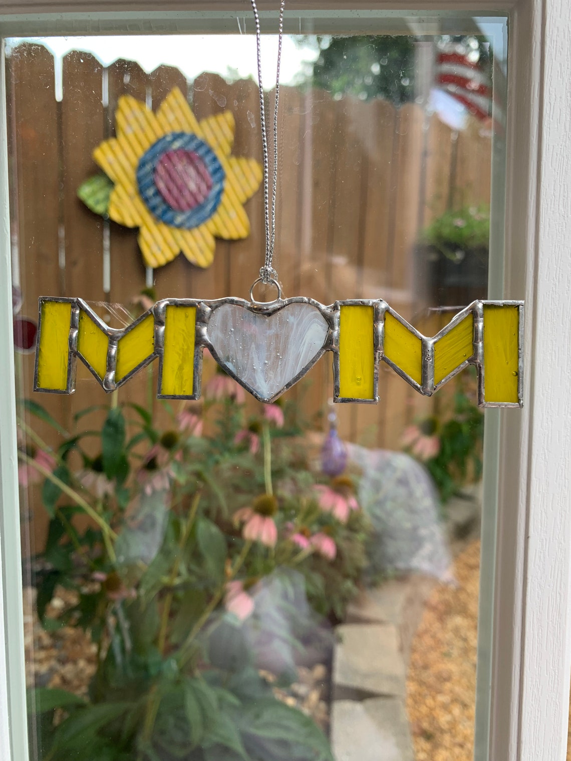 Stained Glass MOM Suncatcher Etsy