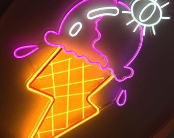 110079 Thick Milkshakes Beverage Ice Cream Shop LED Light Sign