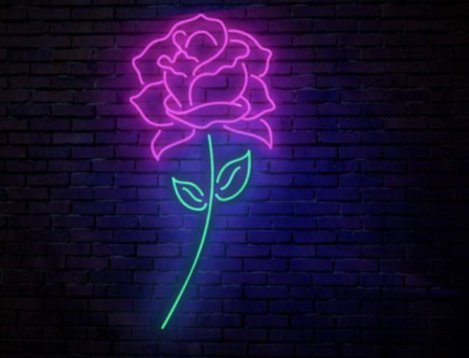 Rose neon sign Rose neon light sign Rose Led neon Neon Etsy