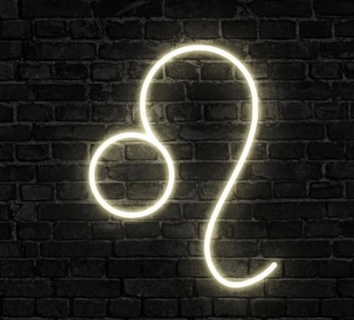 Leo Neon Sign Zodiac Neon Light Sign Led Neon Sign Neon Etsy
