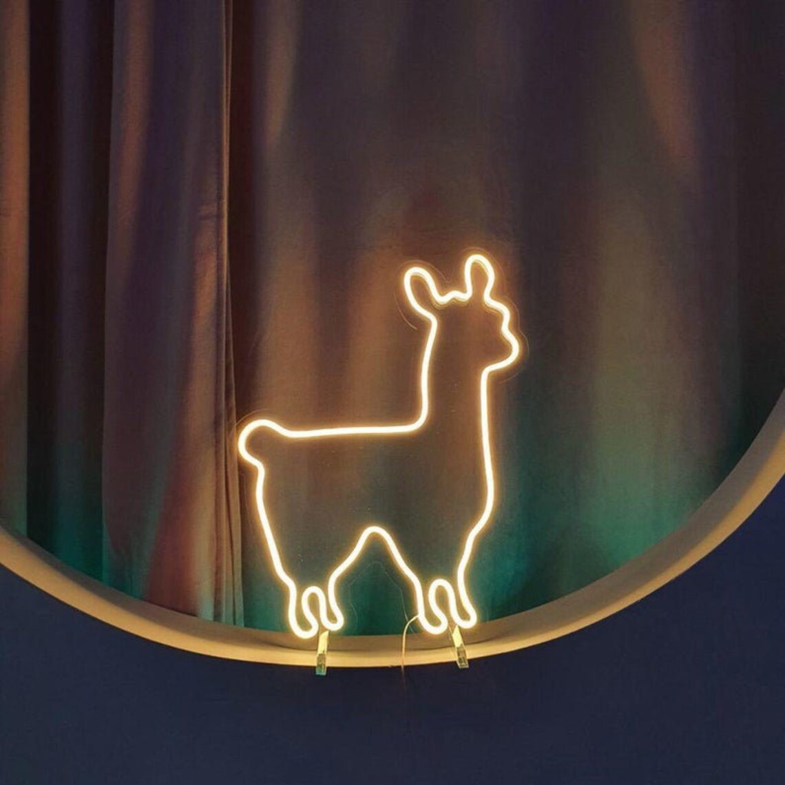 Llama Neon Sign Llama Neon Light Sign Llama Led Neon Sign Etsy