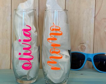 Personalized Champagne Flute - Stemless - Bridesmaid Champagne Glass - Bridesmaid Proposal