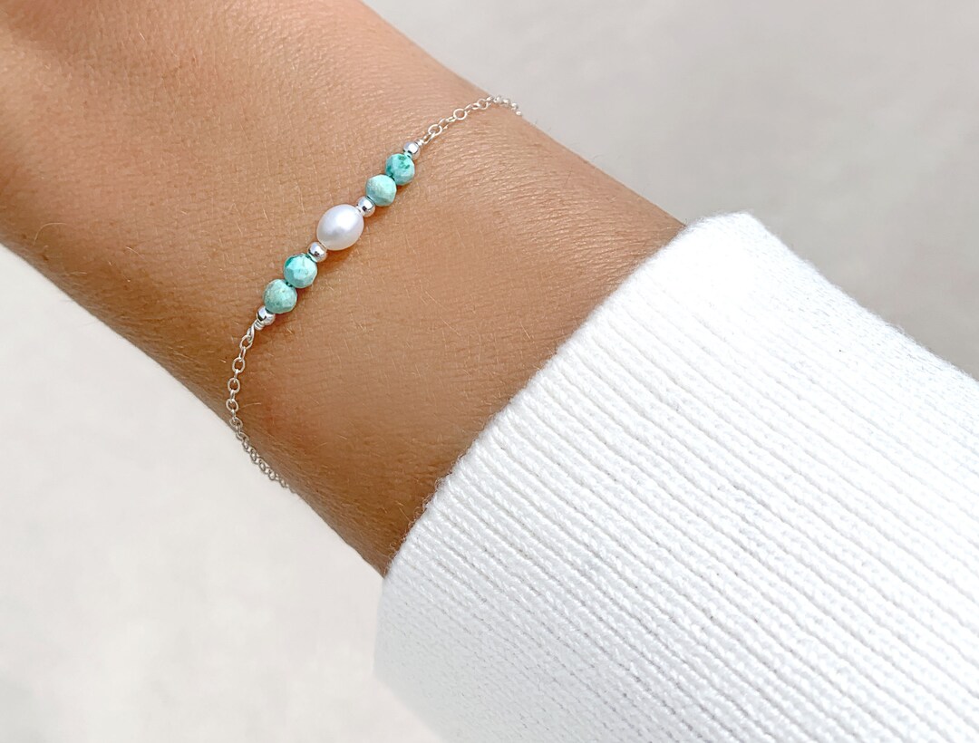 Turquoise Pearl June Bracelet